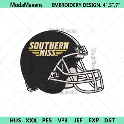 Southern Miss Golden Eagles Helmet Machine Embroidery Digitizing
