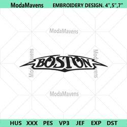 Boston Logo Rock Band Embroidery Design Download File