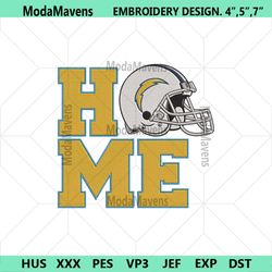 Los Angeles Chargers Home Helmet Embroidery Design Download File