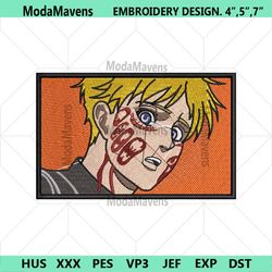 Armin Arlert Embroidery Design Attack On Titans Embroidery Anime