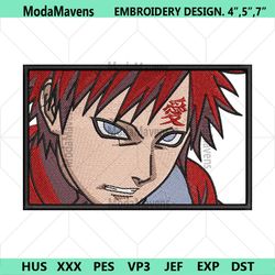 Gaara Come To Fight Embroidery Design Instant Download File