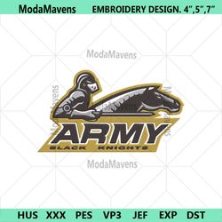 Army Black Knights Logo Embroidery Design, Army Black Knights Iconic Embroidery Files
