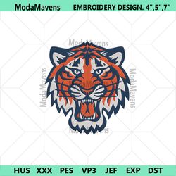 Auburn Tigers Angry Logo Embroidery Design, Auburn Tigers Symbol Embroidery Files