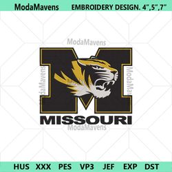 Missouri Tigers Embroidery Files, NCAA Embroidery Files, Missouri Tigers File