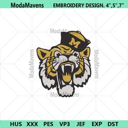 Missouri Tigers Symbol Embroidery Files, NCAA Missouri Tigers Embroidery Design