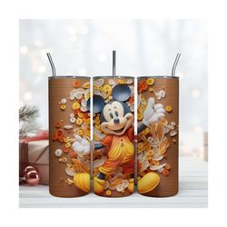 3D Orange Mickey Mouse Tumbler 20oz Png Sublimation Mickey Mouse 20oz File