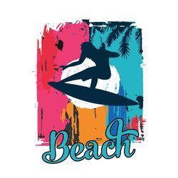 Surfing Beach Svg, Trending Svg, Surfing Svg, Surf Svg, Beach Svg, Colorful Summer Svg, Sport Svg, Surfing Lovers Svg, P