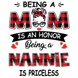 Being A Mom Is An Honor Being A Nannie Is Priceless, Mothers Day Svg, Being A Nannie Svg, Nannie Svg, Being Nannie Svg,