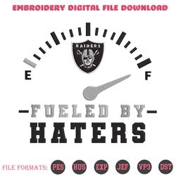 Fueled By Haters Las Vegas Raiders Embroidery Design File