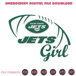 Football New York Jets Girl Embroidery Design Download