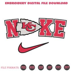 Nike Logo Swoosh Kansas City Chiefs Embroidery Design Download