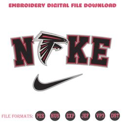 Nike Logo Swoosh Atlanta Falcons Embroidery Design Download