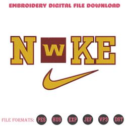 Nike Washington Commanders Swoosh Embroidery Design Download