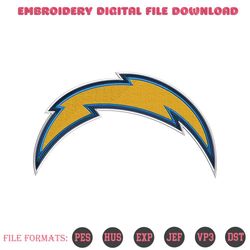 Los Angeles Chargers Logo NFL Embroidery Design Download