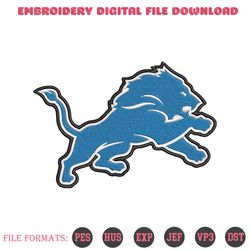 Detroit Lions Logo NFL Embroidery Design Download