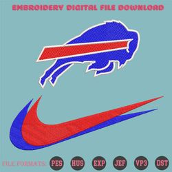 Buffalo Bills Nike Swoosh Embroidery Design Download