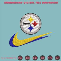 Pittsburgh Steelers Nike Swoosh Embroidery Design Download