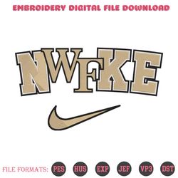 Wake Forest Demon Deacons Nike Logo Embroidery Design Download File