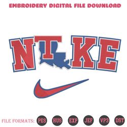 Louisiana Tech Bulldogs Nike Logo Embroidery Design Download File