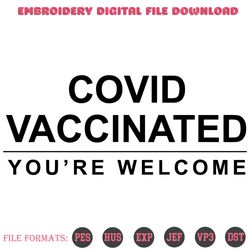 Covid Vaccinnate You're Welcome Svg, Trending Svg, Covid Vaccine Svg, Vaccinate Svg, Vaccine Quote Svg, Covid Vaccinated