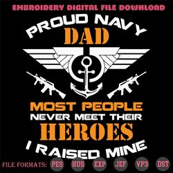 Proud Navy Dad Most People Never Meet Their Heroes, Trending Svg, Navy Dad Svg, Dad Svg, Army Dad Svg, Navy Svg, Army Sv