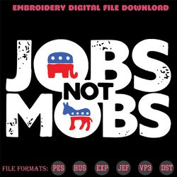 Jobs Not Mobs American Flag Elephant And Horse Svg, Trending Svg, Republican Svg, Jobs Not Mobs Svg, Job Svg, Jobs Not M