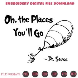 Oh The Places You Will Go Balck And White Svg, Dr Seuss Svg, Dr Seuss Gifts Svg, Cat In The Hat Svg, Hat Svg, Cat Svg, C