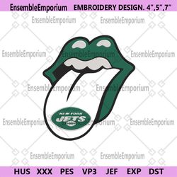 Rolling Stone Logo New York Jets Embroidery Design Download File