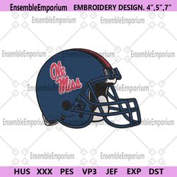 Ole Miss Rebels Helmet Machine Embroidery File