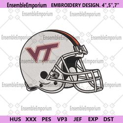 Virginia Tech Hokies Helmet Machine Embroidery Digitizing