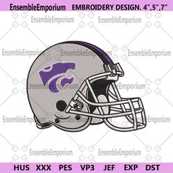 Kansas State Wildcats Helmet Machine Embroidery File