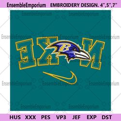 Baltimore Ravens Reverse Nike Embroidery Design Download File