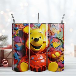 Winnie The Pooh Tumbler Design, 20oz Skinny Tumbler Instant Download