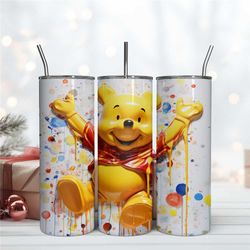 Movie The Pooh Tumbler Design, Honey Pooh Wrap, 20oz Skinny Tumbler Instant Download