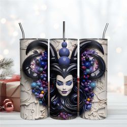 Maleficent Queen Tumbler 20oz, Disney Queen Design Wrap, 20oz Skinny Tumbler Design
