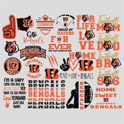 Cincinnati Bengals Logo Bundle Svg, Sport Svg, Cincinnati Bengals Svg, Cincinnati Bengals Logo, Cincinnati Bengals Team,