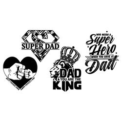 Dad Bundle Svg, Fathers Day Svg, Dad Svg, Funny Dad Svg, Dad King Svg, Super Dad Svg, Super Hero Svg, Super Dad Svg, Lio
