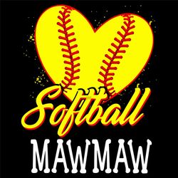 Softball Maw Maw Svg, Mothers Day Svg, Mom Svg, Mom Love Svg, Mom Gifts, Softball Heart Svg, Maw Maw Svg, Best Mom Svg,
