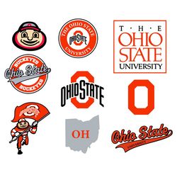 Ohio State Buckeyes Logo Bundle Svg, Buckeyes Teams Logo, Football Teams Svg, Sport Teams, Football Bowl NCAA, SVG, AI,