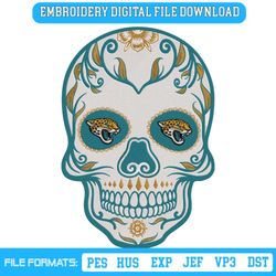 Skull Mandala Jacksonville Jaguars NFL Embroidery Design Download