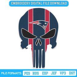 NFL New England Patriots Skull Logo Team Embroidery Design Download File