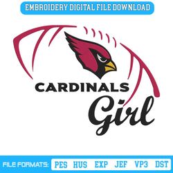 Football Arizona Cardinals Girl Embroidery Design Download