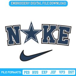 Nike Logo Swoosh Dallas Cowboys Embroidery Design Download