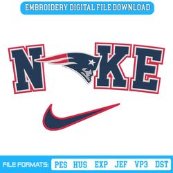 Nike Logo Swoosh New England Patriots Embroidery Design Download