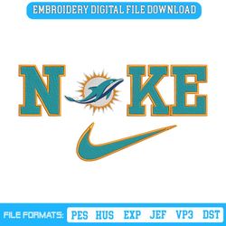 Nike Miami Dolphins Swoosh Embroidery Design Download