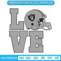 Love Helmet Las Vegas Raiders Embroidery Design Download File