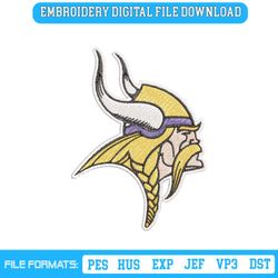 Minnesota Vikings Logo NFL Embroidery Design Download