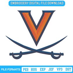 Virginia Cavaliers Logo NCAA Embroidery Design File