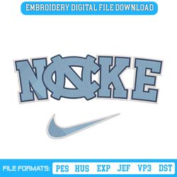 North Carolina Tar Heels Nike Logo Embroidery Design Download File