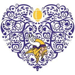 Minnesota Vikings Heart Svg, Sport Svg, Minnesota Vikings, Vikings Svg, Vikings Heart Svg, Vikings Nfl, Vikings Logo Svg